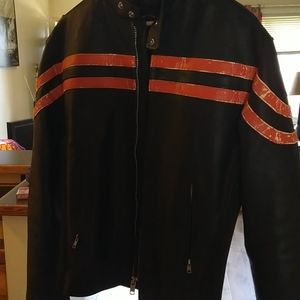 Genuine Leather Men's racing jacket